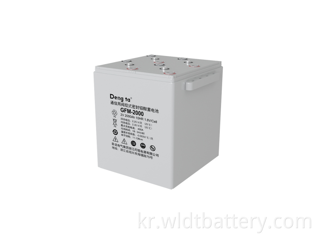 Lead Acid Battery, Valve Regulated Sealed Battery, 2V 2000Ah Battery